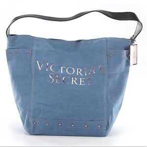 Victoria"s Secret Hey Angel Denim Weekender Tote Bag